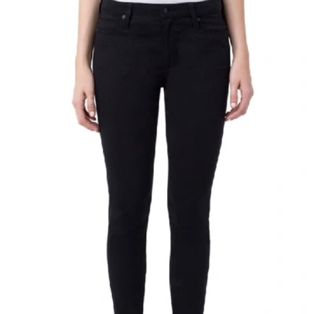 Liverpool Abby Skinny Cotton Blend Pants in Black